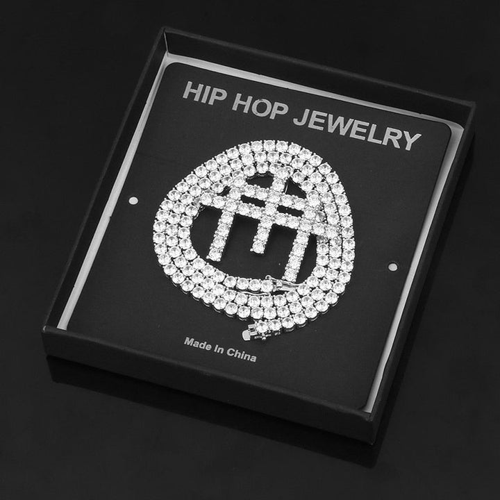 18K Gold Plated Bling Iced Out 3 Cross Pendant Necklace