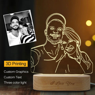 custom photo 3d lamp 