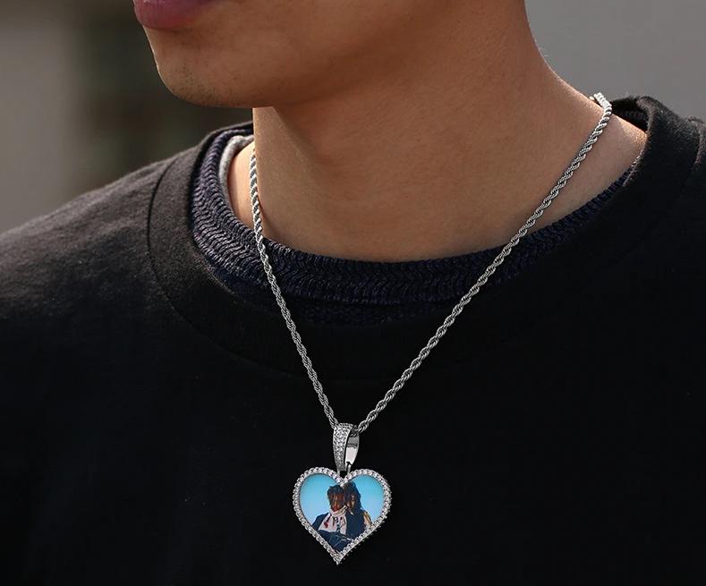 Personalized Crystal Heart Necklace- Exclusive Hip-Hop Jewelry