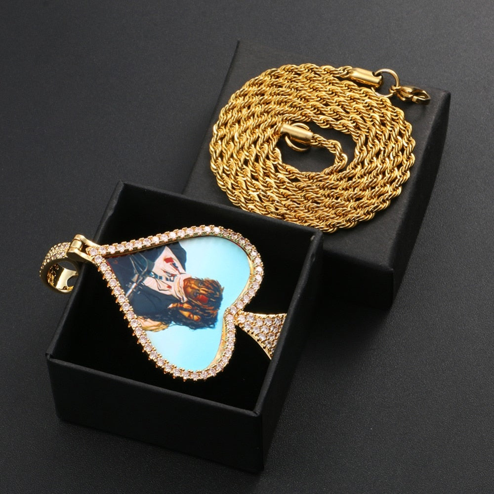 Custom 18k Gold Photo Pendant Necklace- Birthday Gifts For 12 Year old Girls