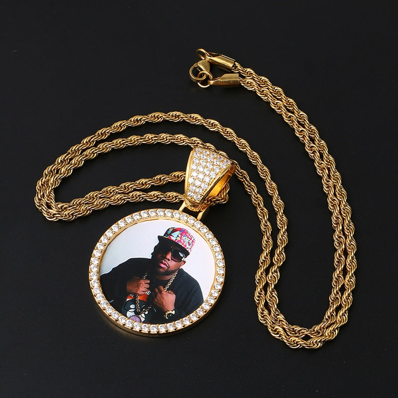 Personalized 925 Sterling Silver Picture Necklace For Men