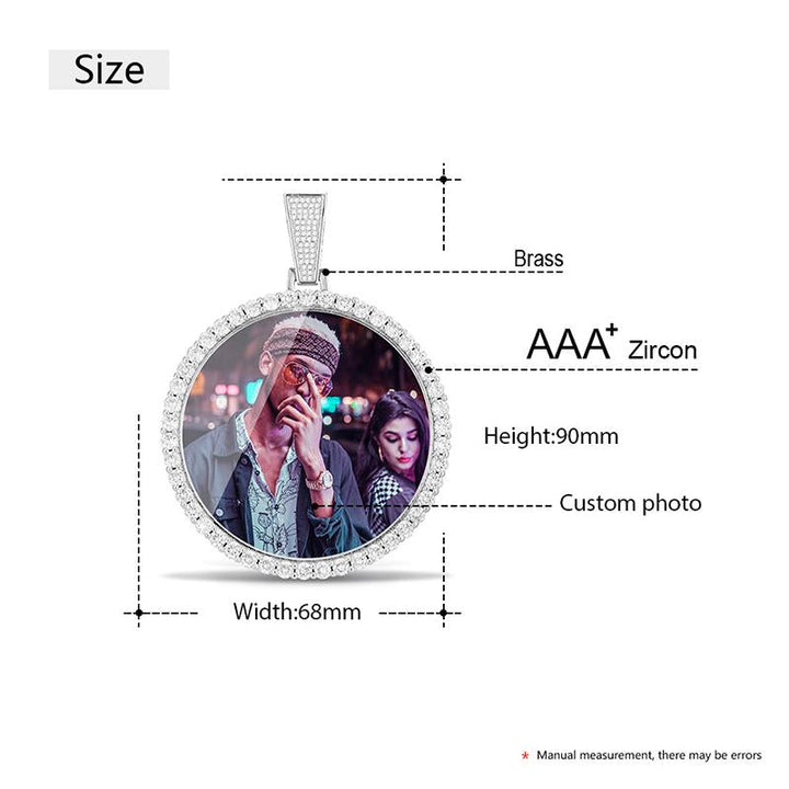 12MM Cuban Chain Personalized Photo Necklace- Best Necklace For Men