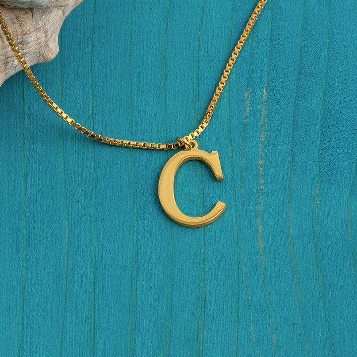 Initial letter Necklace - Gold color A to Z necklace