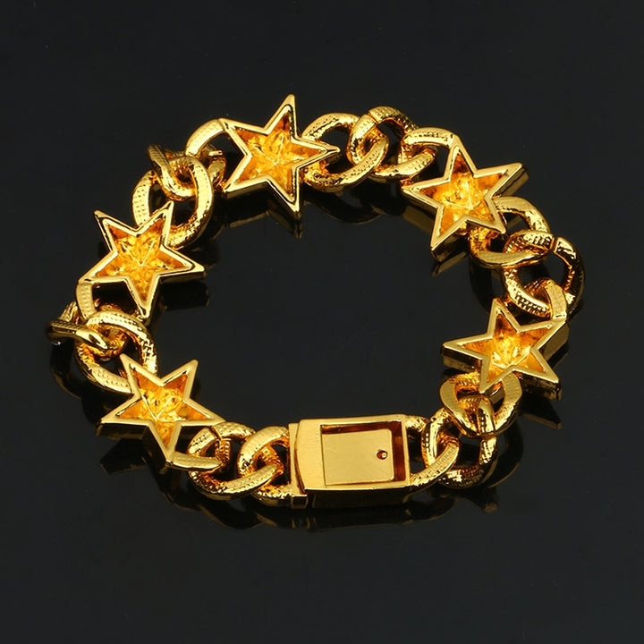 Star Miami Cuban Link Chain Bracelet- Bling Iced Out Rhinestone Bracelet