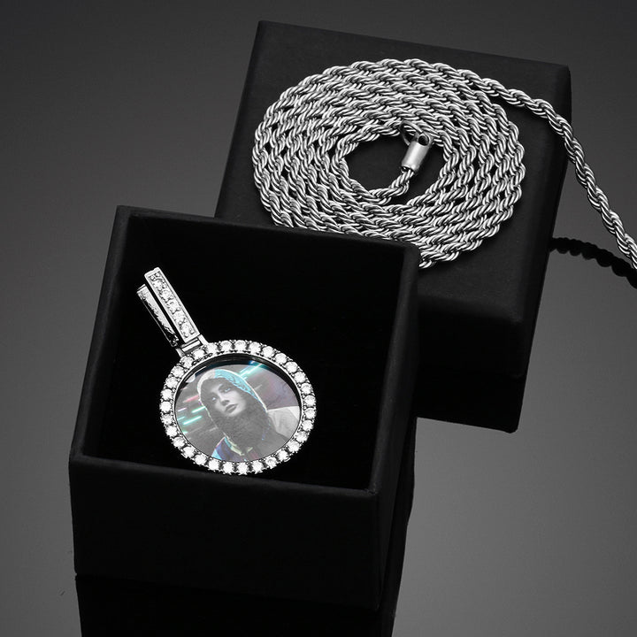 Picture Pendant Necklace-Circle Photo Pendant- Best Gifts For Men- Best Gifts For Women