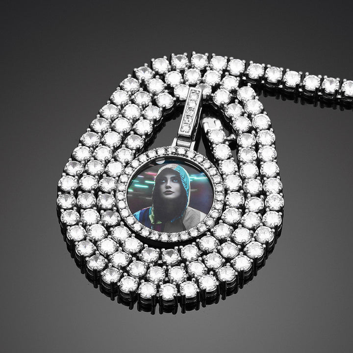 Picture Pendant Necklace-Circle Photo Pendant- Best Gifts For Men- Best Gifts For Women
