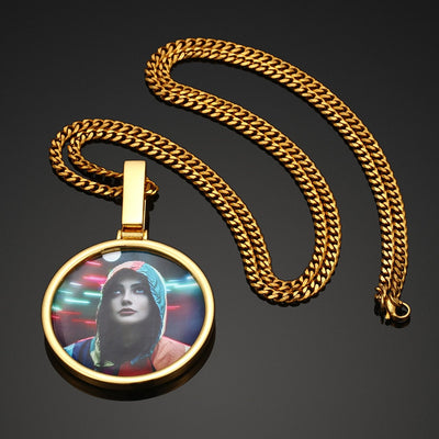18k Gold Plated Necklace- Picture Necklace-Custom Picture Necklace