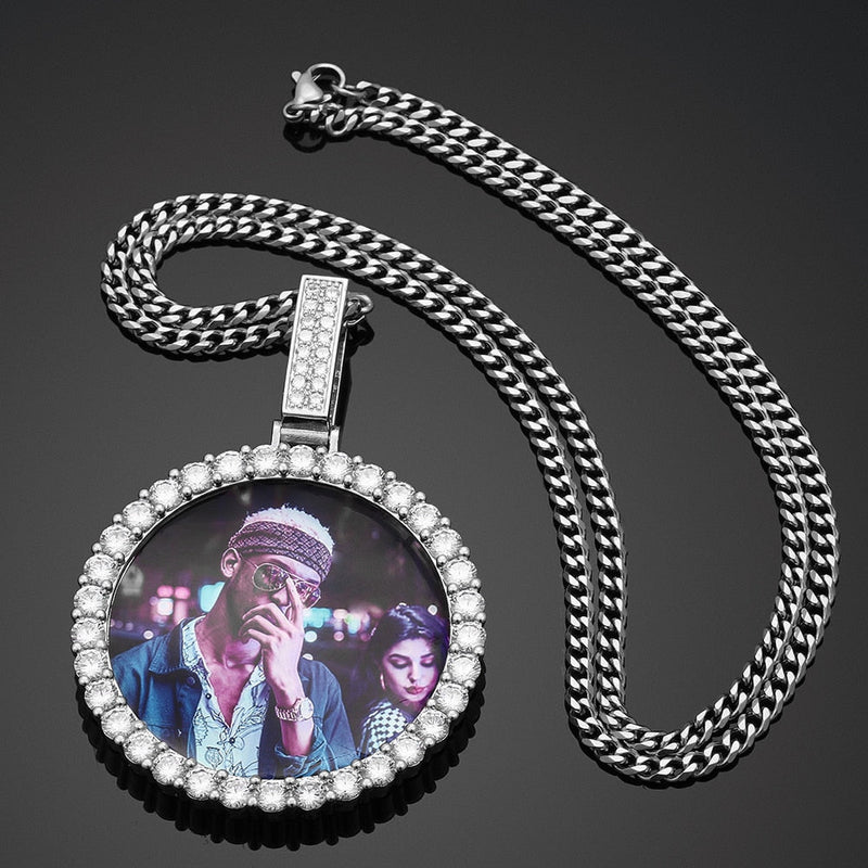 Memorial Medallions-Necklace With Picture-Personalized Photo Necklace