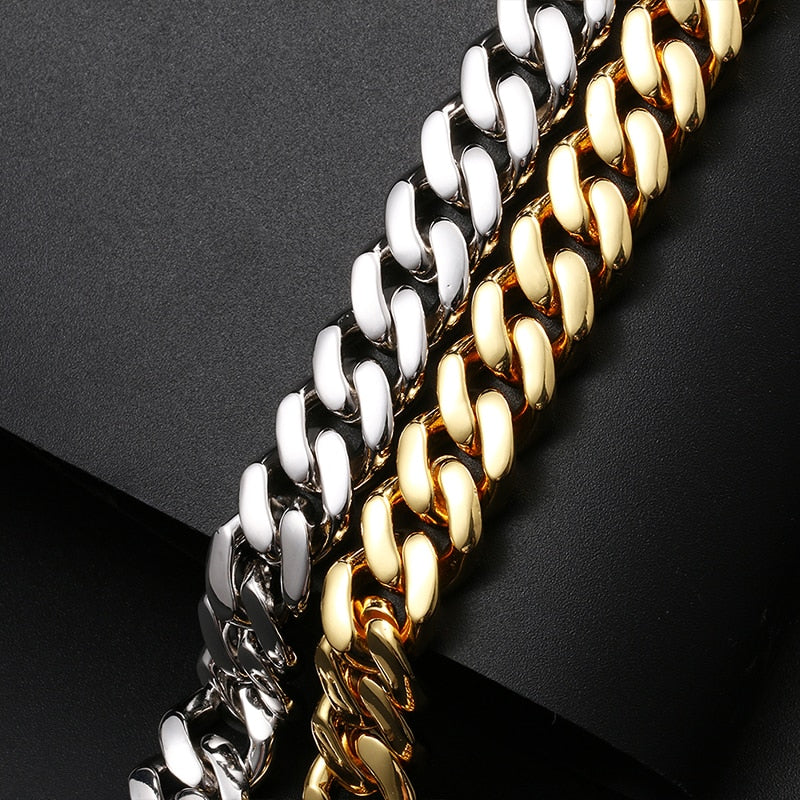 Miami Curb Rhinestone Cuban Chain Bracelet- AAA+ Cubic Zirconia Hip Hop Bracelet