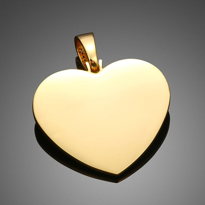 14K Gold Plated Personalized Heart Photo Medallion Necklace- Best Picture Necklace