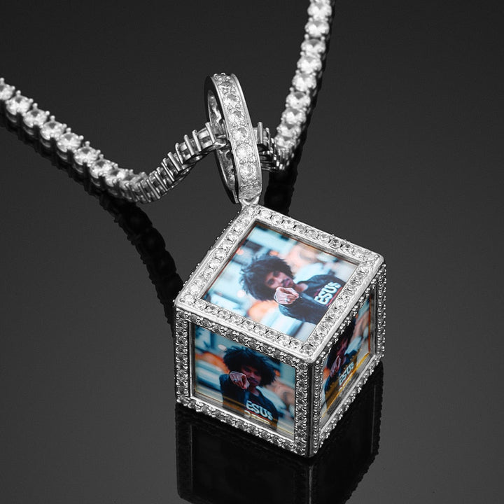 18k Gold Plated Men's Personalized Photo Necklace- Necklace With Picture Inside