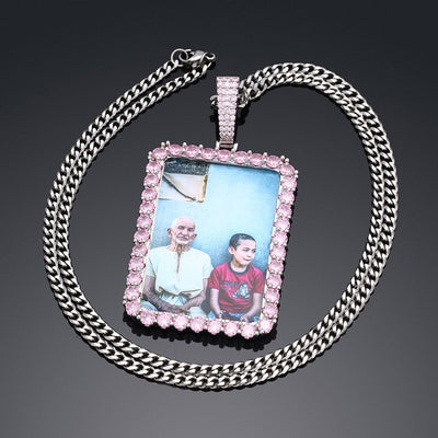 Custom Photo Necklace-Memorial Photo Necklace-Photo Pendant Necklace
