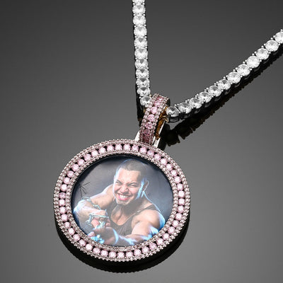 Brand New Solid Pendant Custom Photo Medallion Necklace