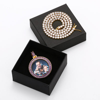 Brand New Solid Pendant Custom Photo Medallion Necklace