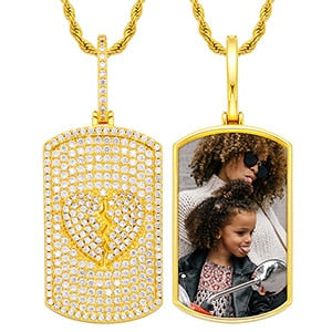 Personalized Picture Necklace-Dog Tag Pendant