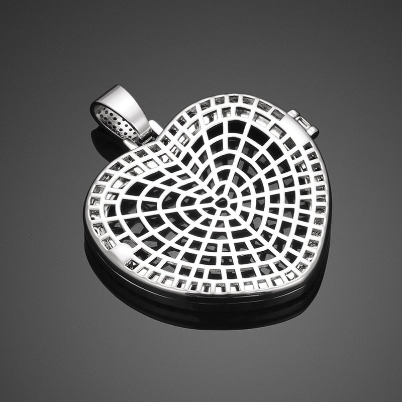 Custom Heart Photo Medallions Necklace Christmas Gifts For Men