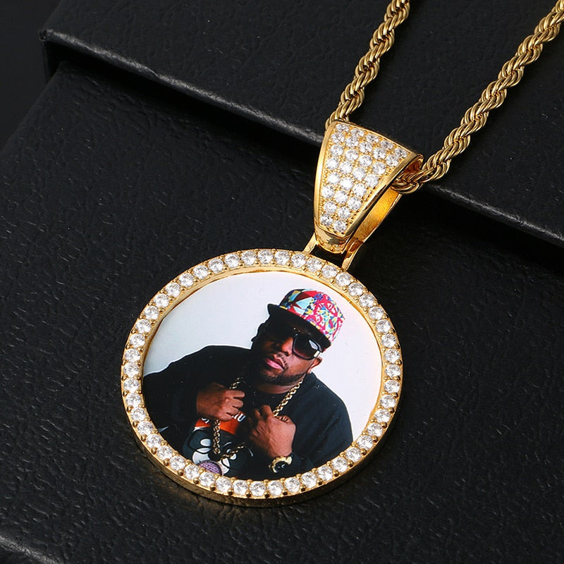 Personalized 925 Sterling Silver Picture Necklace For Men
