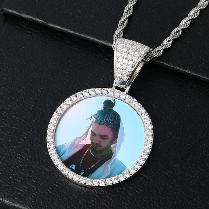 Personalized 925 Sterling Silver Picture Necklace For Men