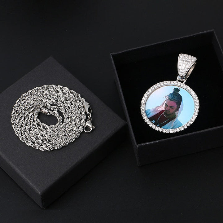 Personalized 925 Sterling Silver Picture Necklace For Men