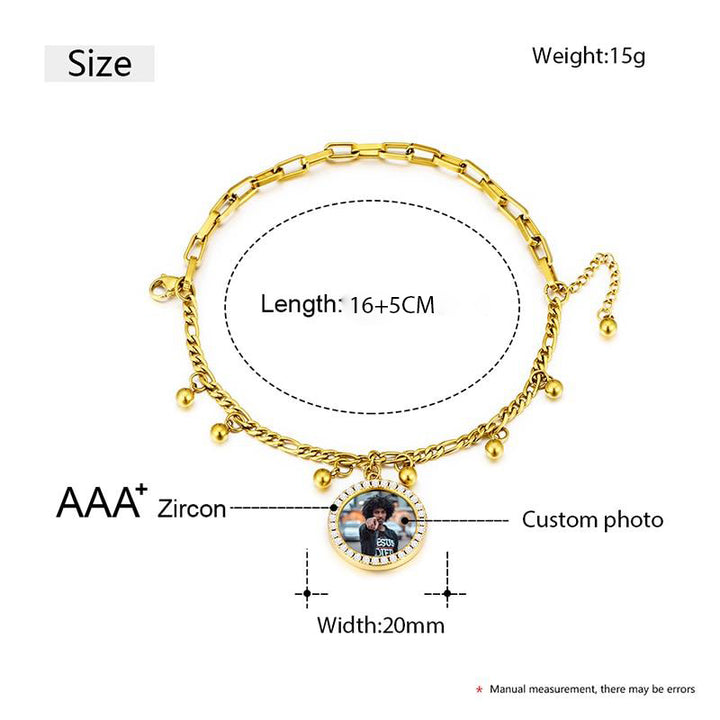 Photo Charm Bracelet-Men's Bracelets-Gifts For Men