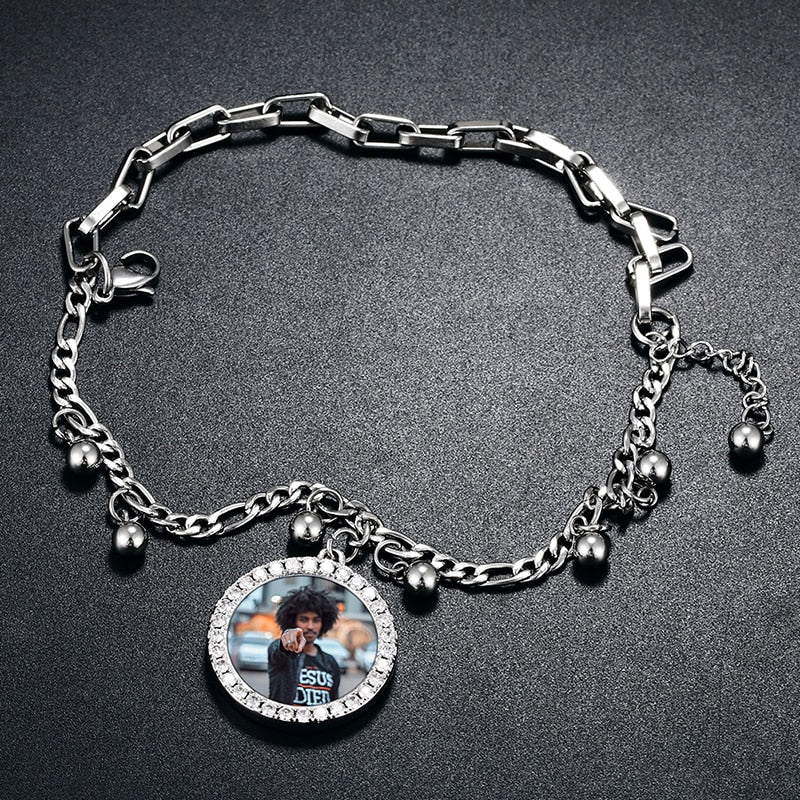 Photo Charm Bracelet-Men's Bracelets-Gifts For Men