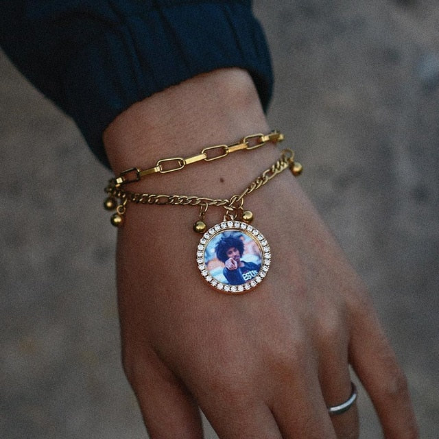 Photo Charm Bracelet-Men's Bracelets-Gifts For Men