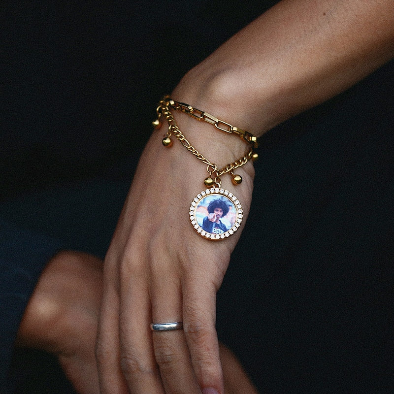 Photo Charm Bracelet-Men's Bracelets-Gifts For Men
