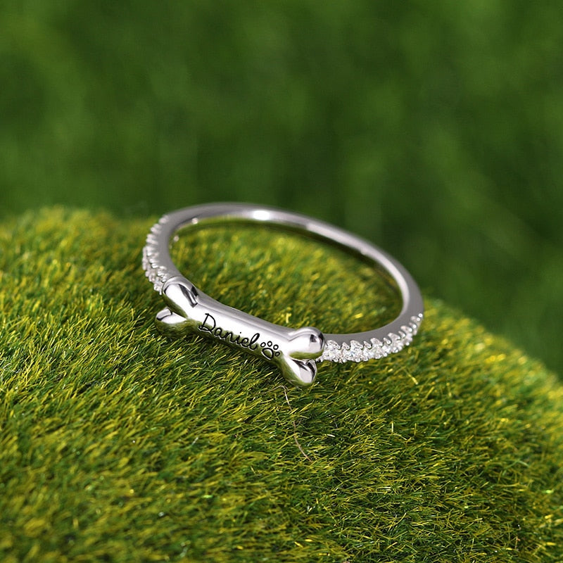 Custom Pet Name Ring With Engraving Word