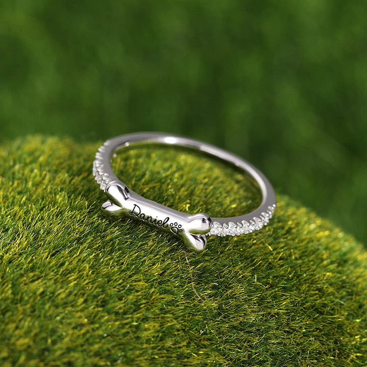 Custom Pet Name Ring With Engraving Word