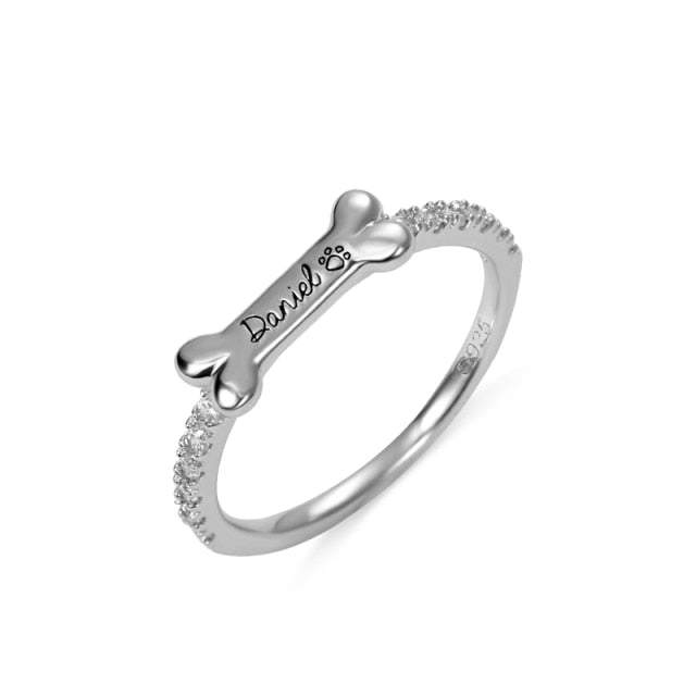 Custom Pet Name Ring With Engraving Word