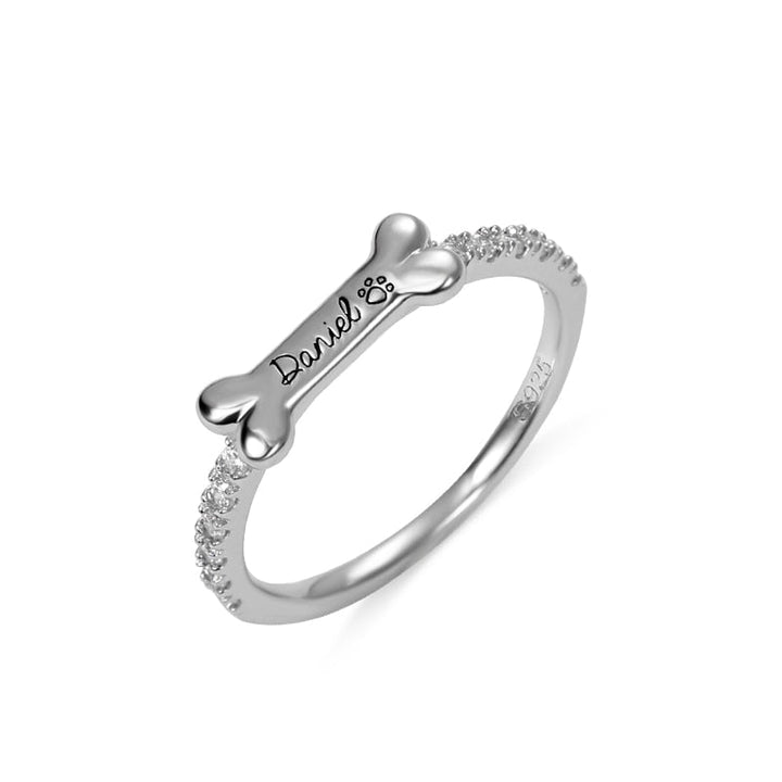 Custom Pet Name Ring With Engraving Word
