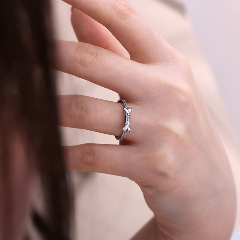 Custom Pet Name Ring With Engraving Word