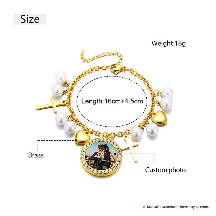 Personalized Picture Charm Bracelet- Photo Bracelet Gifts For Her