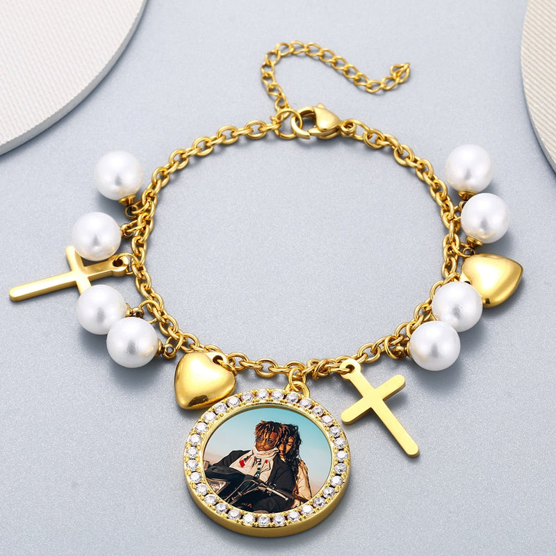 Personalized Picture Charm Bracelet- Photo Bracelet Gifts For Her