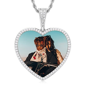 Personalized Heart Photo Necklace-Necklace For Men And Women