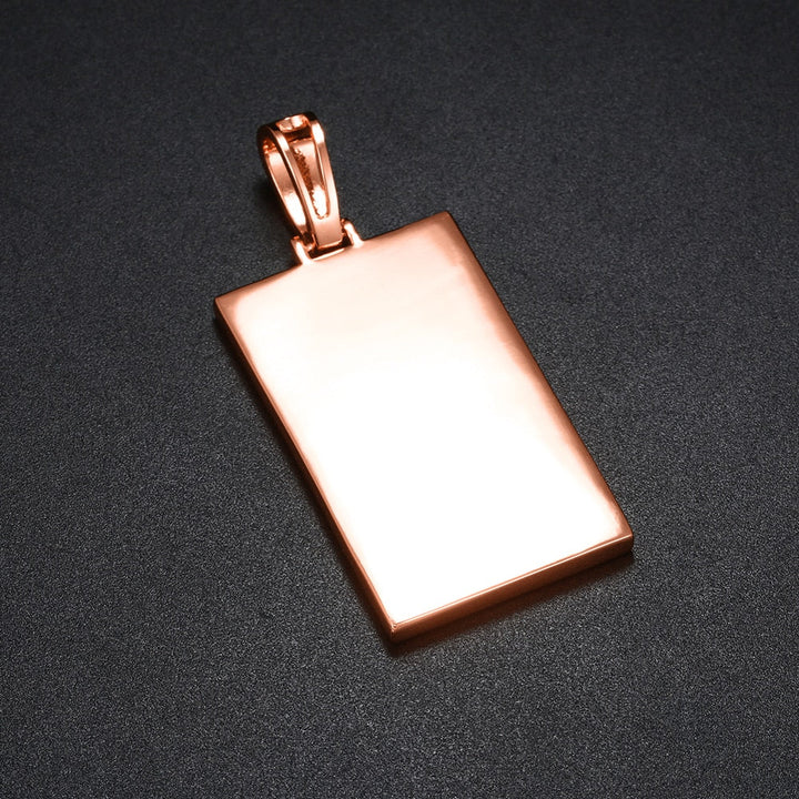 Plating Of 14K Medallion Necklace Photo Pendant Hip-Hop Necklace For Men