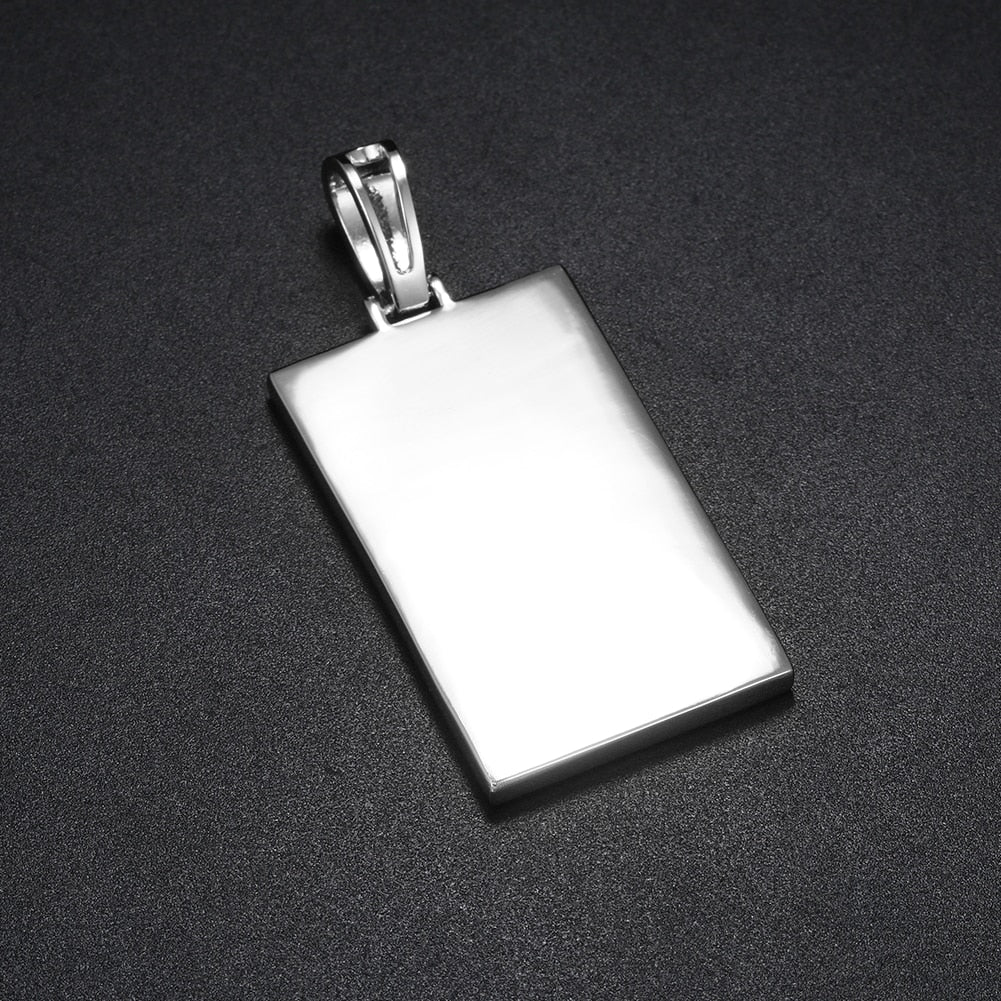 Plating Of 14K Medallion Necklace Photo Pendant Hip-Hop Necklace For Men