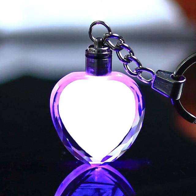 Laser Engraved Crystal Glass with Color Changing Led Lights - Custom It with your Photos