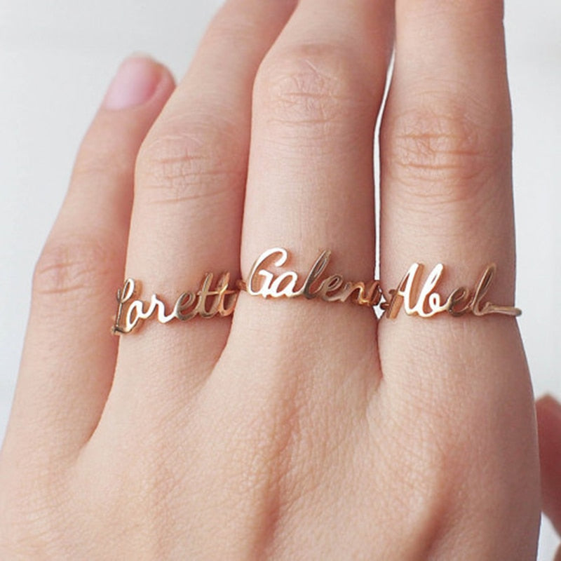 Personalized Name Ring- Handwriting Signature Rings