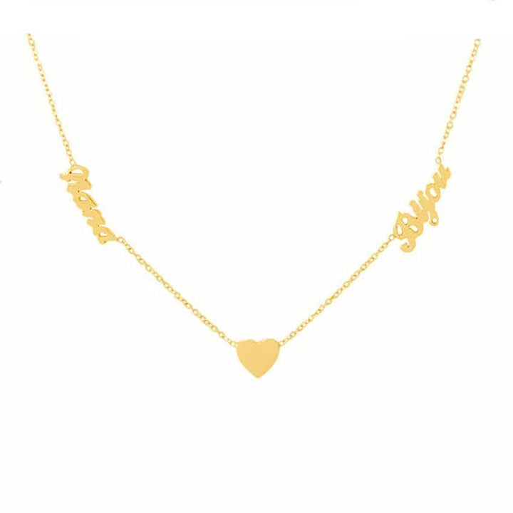 Personalized Two Name Necklace-Best Christmas  Gift For Grandmom