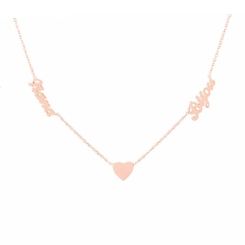 Personalized Two Name Necklace-Best Christmas  Gift For Grandmom