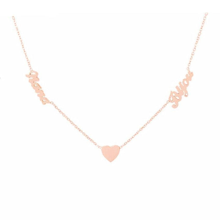 Personalized Two Name Necklace-Best Christmas  Gift For Grandmom