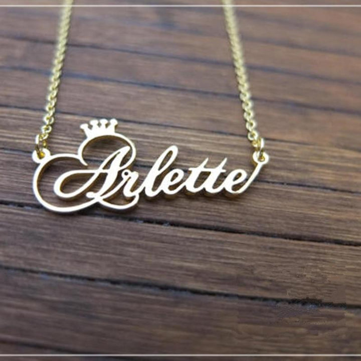 Customize Ankle Bracelet With Name And Crown