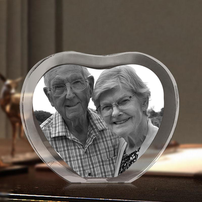 Laser Engraved Crystal Photo Frame Best Christmas Gift For Grandparents, Grandma and Great Grandma