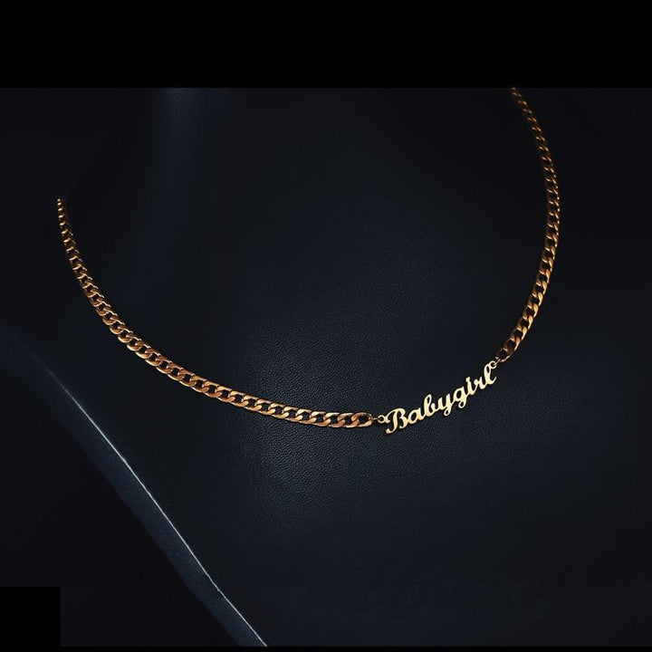 Custom Curb Chain Name Necklace