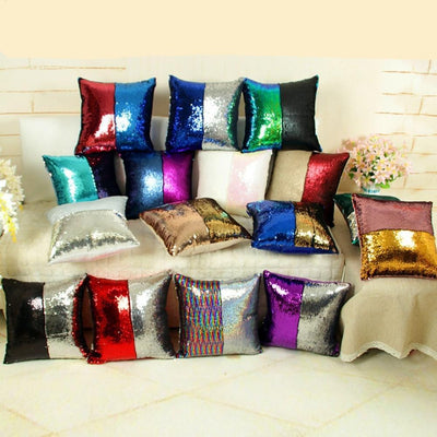 Color Changing Reversible Sequin Pillow Case For Home Decor