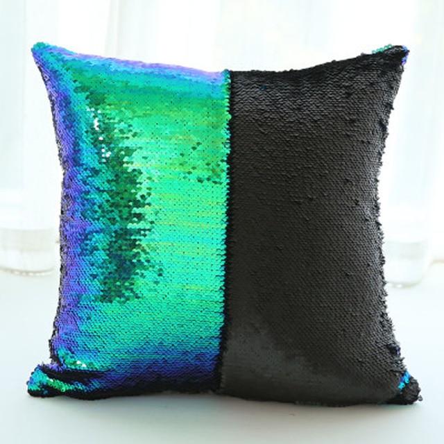 Color Changing Reversible Sequin Pillow Case For Home Decor