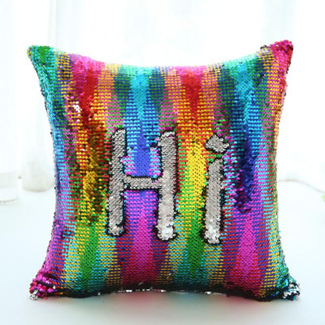 Color Changing Reversible Sequin Pillow Case For Home Decor