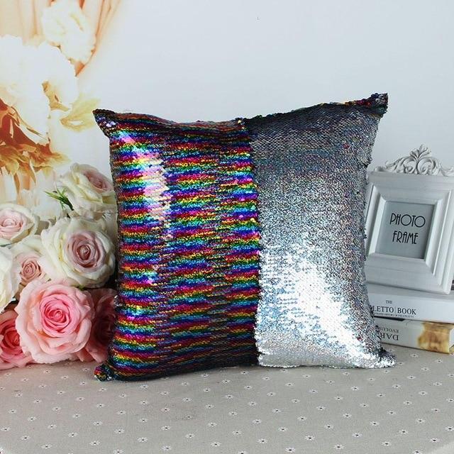 Color Changing Reversible Sequin Pillow Case For Home Decor