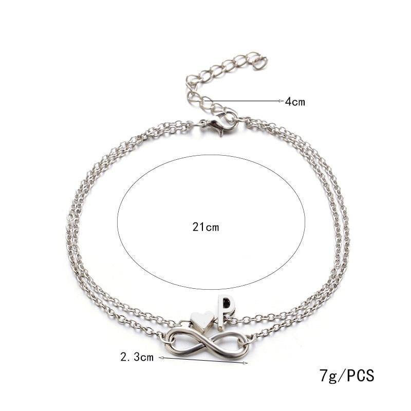 Initial Infinity Anklet Bracelet Christmas Gifts For Her 2023